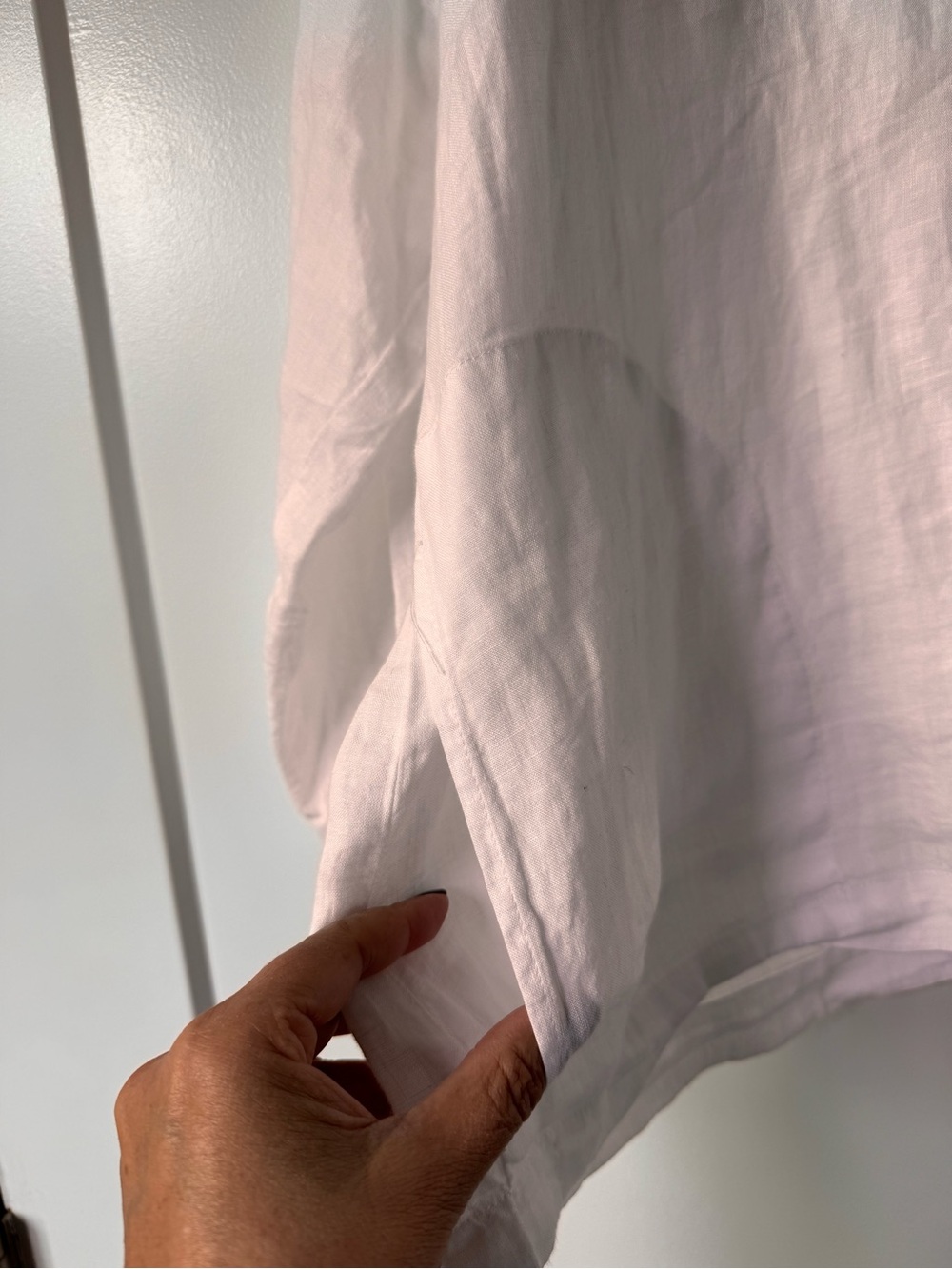 Eileen Fisher White Linen Relaxed Boatneck Tunic - Picture 2 of 4